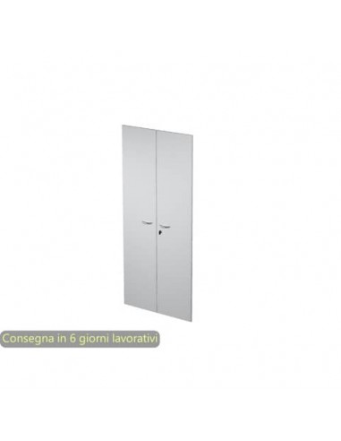 Ante con serratura grigio 80x175 cm in melaminico per mobile alto linea Presto Artexport - 60075M/9