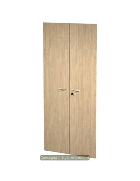 Ante con serratura rovere 80x175 cm in melaminico per mobile alto linea Presto Artexport - 60075M/C