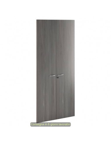 Ante con serratura frassino toscano 80x175 cm in melaminico per mobile alto linea Presto Artexport - 60075M/F