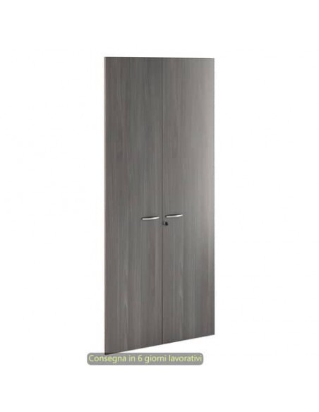 Ante con serratura frassino toscano 80x175 cm in melaminico per mobile alto linea Presto Artexport - 60075M/F