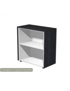 Mobile a giorno basso singolo top nero venato frassino 83x43x81