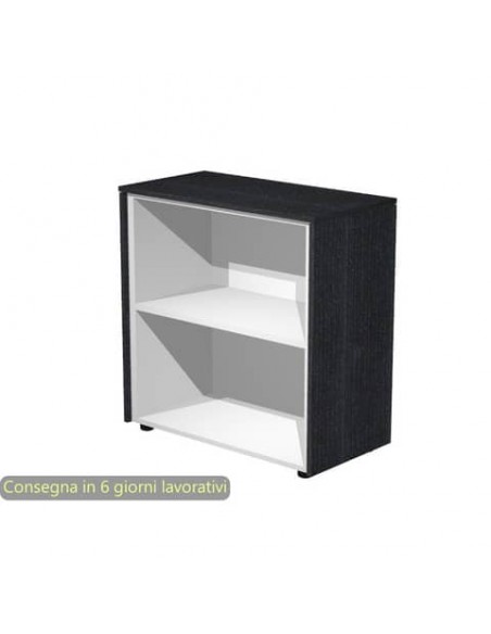 Mobile a giorno basso singolo top nero venato frassino 83x43x81