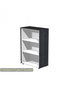 Mobile a giorno medio singolo top nero venato frassino 83x43x119