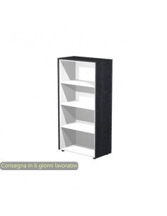 Mobile a giorno alto singolo top nero venato frassino 83x43x158