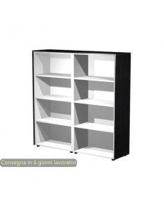 Mobile a giorno alto doppio top nero venato frassino163x43x158