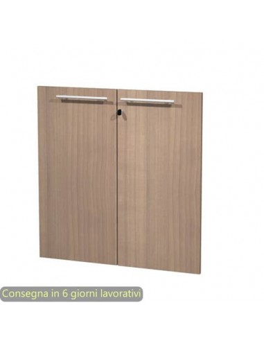 Coppia ante basse ciliegio arabis 80x77 cm in melaminico con serratura linea Flora Artexport - 91067M/K