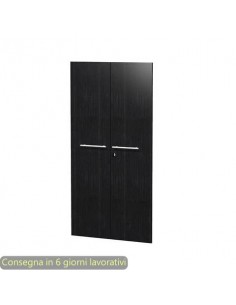 Coppia ante medie nero venato frassino 80x153