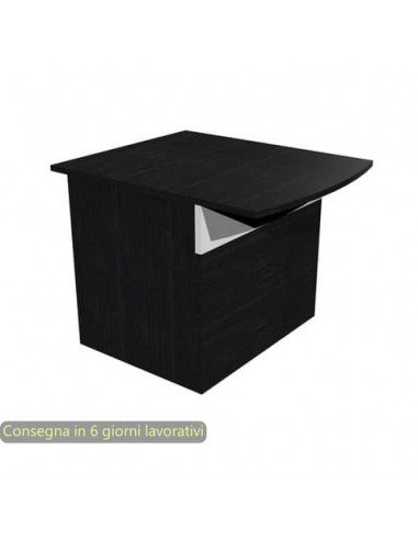 Bancone reception basso per disabili nero venato frassino 80x97