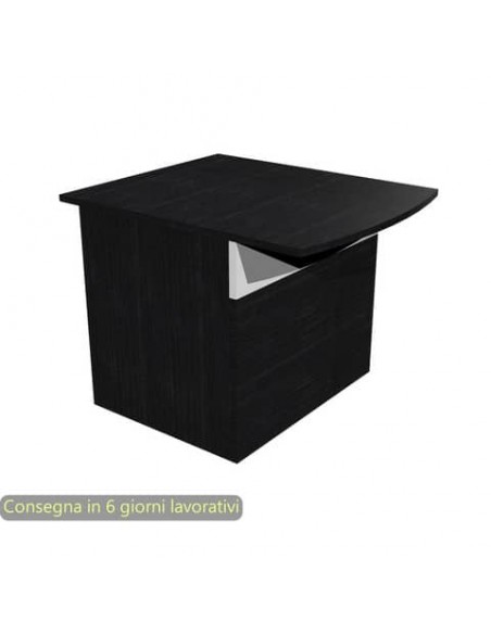 Bancone reception basso per disabili nero venato frassino 80x97