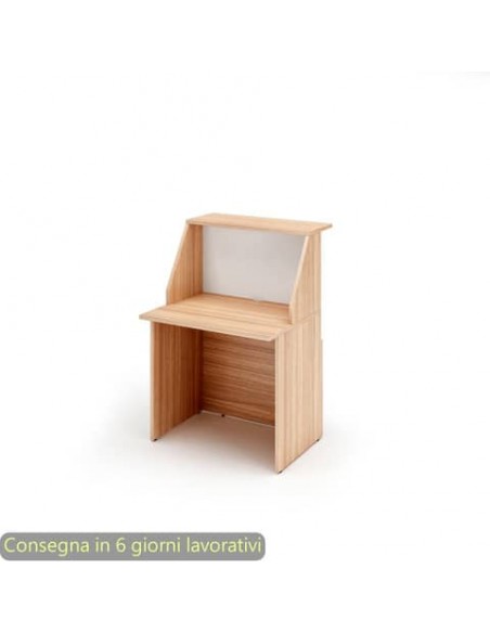 Bancone reception ciliegio arabis-bianco 80x76xH.117 cm in melaminico linea Musa Artexport - 2824-B80/K3