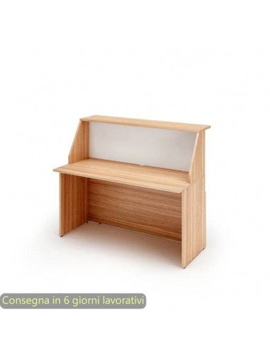 Bancone reception ciliegio arabis 140x76xH.117 cm in melaminico linea Musa Artexport - 2824-B14/K3