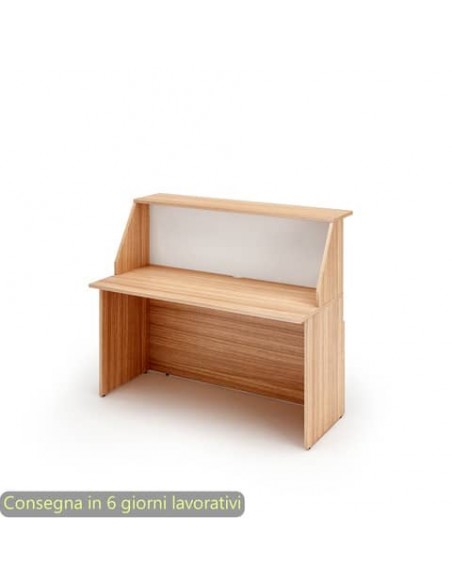 Bancone reception ciliegio arabis 140x76xH.117 cm in melaminico linea Musa Artexport - 2824-B14/K3