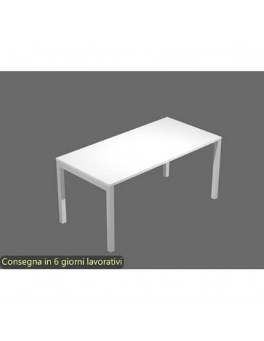 Scrivania open space piano bianco 120x80x72