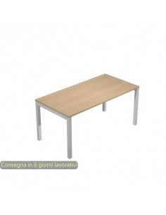 Scrivania open space piano rovere 120x80x72