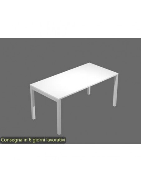 Scrivania open space piano bianco 140x80x72