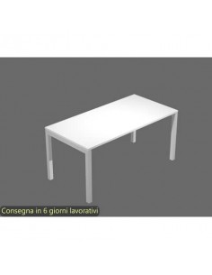 Scrivania open space piano bianco 160x80x72