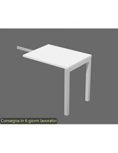 Allungo per scrivania reversibile dx/sx bianco 80x60xH.72