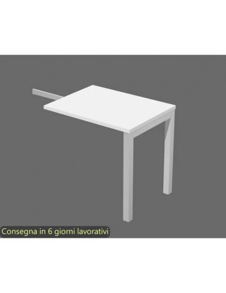 Allungo per scrivania reversibile dx/sx bianco 80x60xH.72