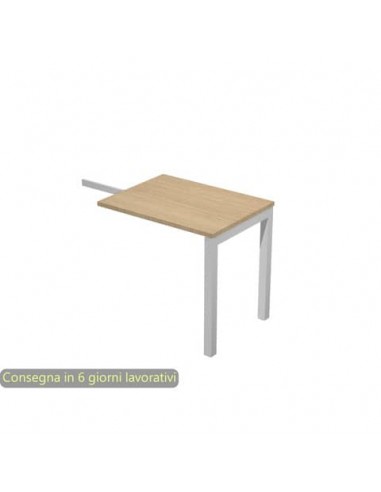 Allungo per scrivania reversibile dx/sx rovere 80x60xH.72