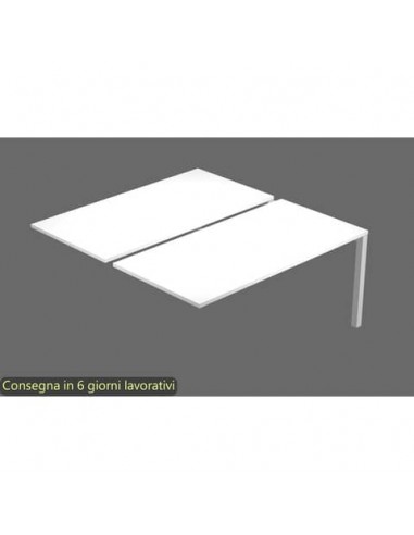 Postazione aggiuntiva doppia Bench bianco 180x168x72