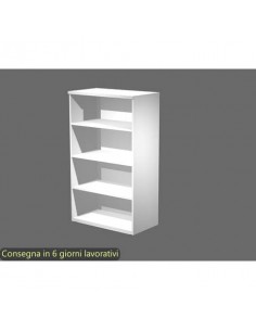 Mobile a giorno medio bianco 80x46xH.136 cm con 3 ripiani linea Bridge/Flex Artexport - BMH/3