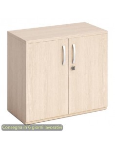Armadio basso con ante battenti rovere 80x46xH.73 cm in melaminico linea Bridge/Flex Artexport - BB+AB/C