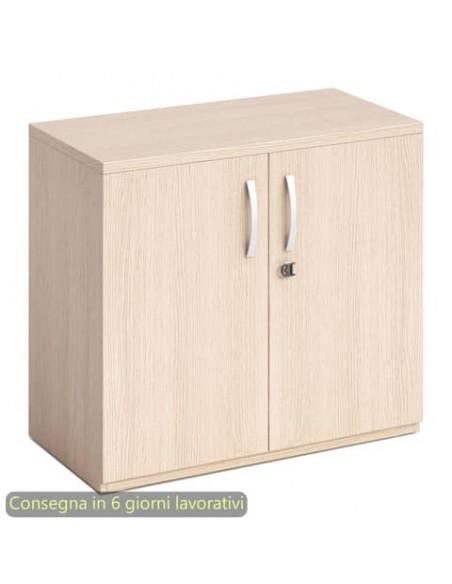 Armadio basso con ante battenti rovere 80x46xH.73 cm in melaminico linea Bridge/Flex Artexport - BB+AB/C