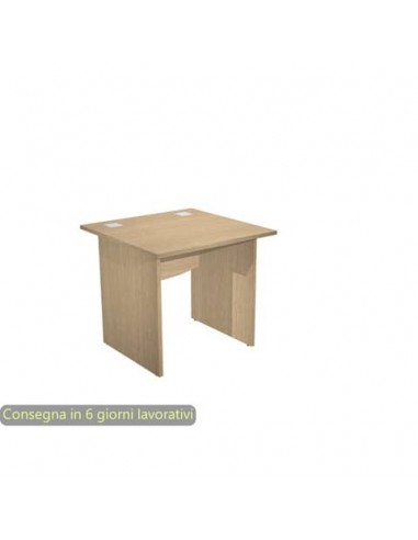 Scrivania piano rovere 80x80xH.73 cm gamba a pannello in melaminico linea Flex Artexport - JPB80/C