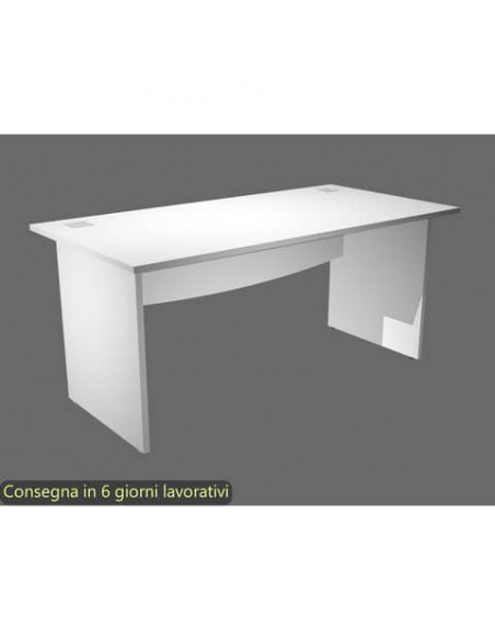 Scrivania piano bianco 140x80xH.73 cm gamba a pannello in melaminico linea Flex Artexport - JPB140/3