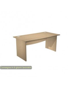 Scrivania piano rovere 180x80xH.73 cm gamba a pannello in melaminico linea Flex Artexport - JPB180/C