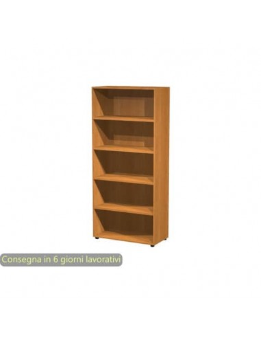 Mobile a giorno alto noce 90x44xH.200 cm 4 ripiani inseribili - linea armadi componibili 2898 Artexport - AR/ST/4