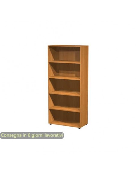 Mobile a giorno alto noce 90x44xH.200 cm 4 ripiani inseribili - linea armadi componibili 2898 Artexport - AR/ST/4