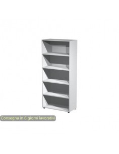 Mobile a giorno alto grigio 90x44xH.200 cm 4 ripiani inseribili - linea armadi componibili 2898 Artexport - AR/ST/9