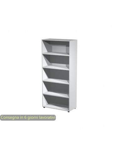 Mobile a giorno alto grigio 90x44xH.200 cm 4 ripiani inseribili - linea armadi componibili 2898 Artexport - AR/ST/9