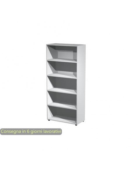 Mobile a giorno alto grigio 90x44xH.200 cm 4 ripiani inseribili - linea armadi componibili 2898 Artexport - AR/ST/9