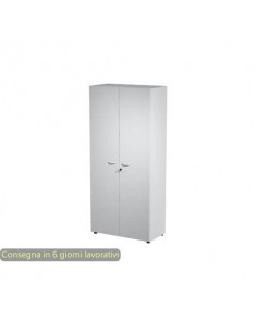 Armadio alto con ante battenti grigio 90x45