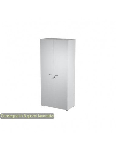 Armadio alto con ante battenti grigio 90x45