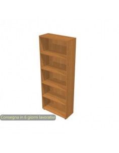 Libreria alta componibile noce chiaro doppia larghezza 76x32xH.196 cm linea Protocollo Artexport - LA-L76/4