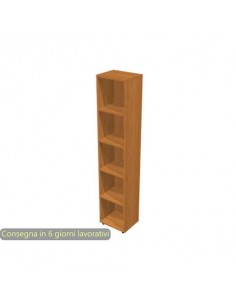 Libreria alta componibile noce chiaro modulo singolo 40x32xH.196 cm linea Protocollo Artexport - LA-L40/4