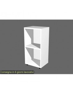 Libreria bassa componibile bianca modulo singolo 40x32xH.81
