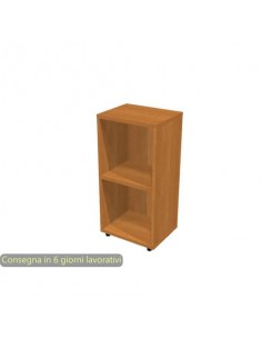Libreria bassa componibile noce chiara modulo singolo 40x32xH.81