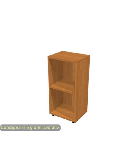 Libreria bassa componibile noce chiara modulo singolo 40x32xH.81