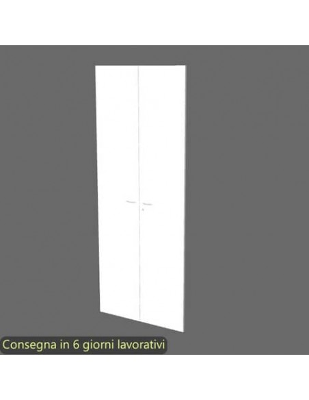 Coppia ante alte bianche per libreria componibile Artexport Protocollo 76xH.196 cm - AA-L76/3