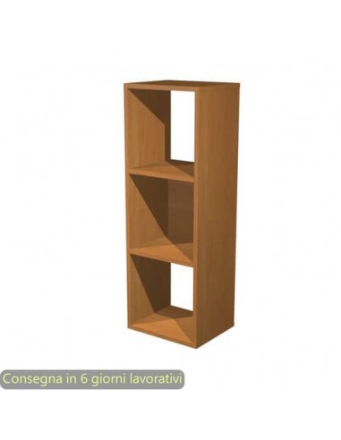 Libreria componibile 3 caselle noce chiaro 35