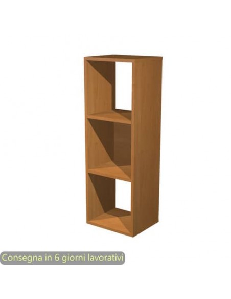Libreria componibile 3 caselle noce chiaro 35