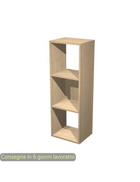 Libreria componibile 3 caselle rovere 35