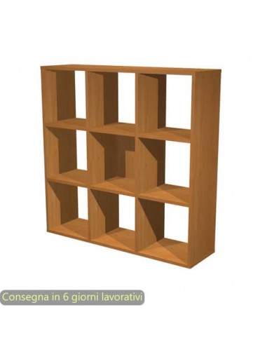 Libreria componibile 9 caselle noce chiaro 104x29