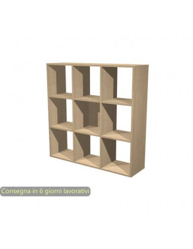 Libreria componibile 9 caselle rovere 104x29
