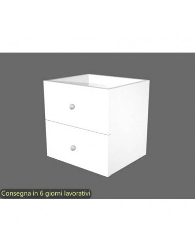 Coppia di cassetti bianchi per libreria componibile Artexport Maxicolor 32