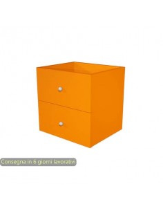 Coppia di cassetti arancio per libreria componibile Maxicolor Artexport 32